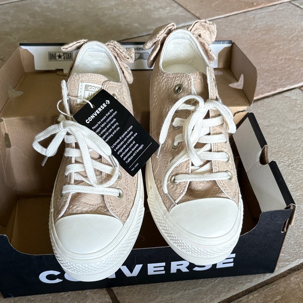Converse Light Brown Low-Top Sneakers